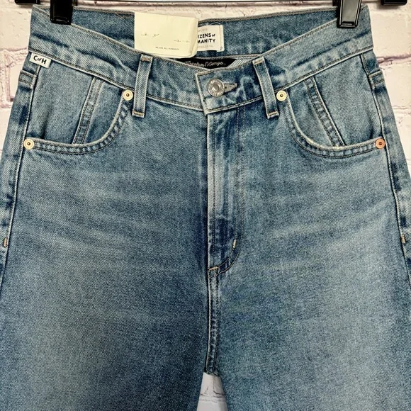 CITIZENS OF HUMANITY Valerie High Rise Tapered Stirrup Jeans--24 - Picture 9 of 16
